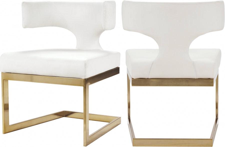 Meridian Furniture - Alexandra Faux Leather Dining Chair Set Of 2 In White - 953White-C - ATL FURNITURE