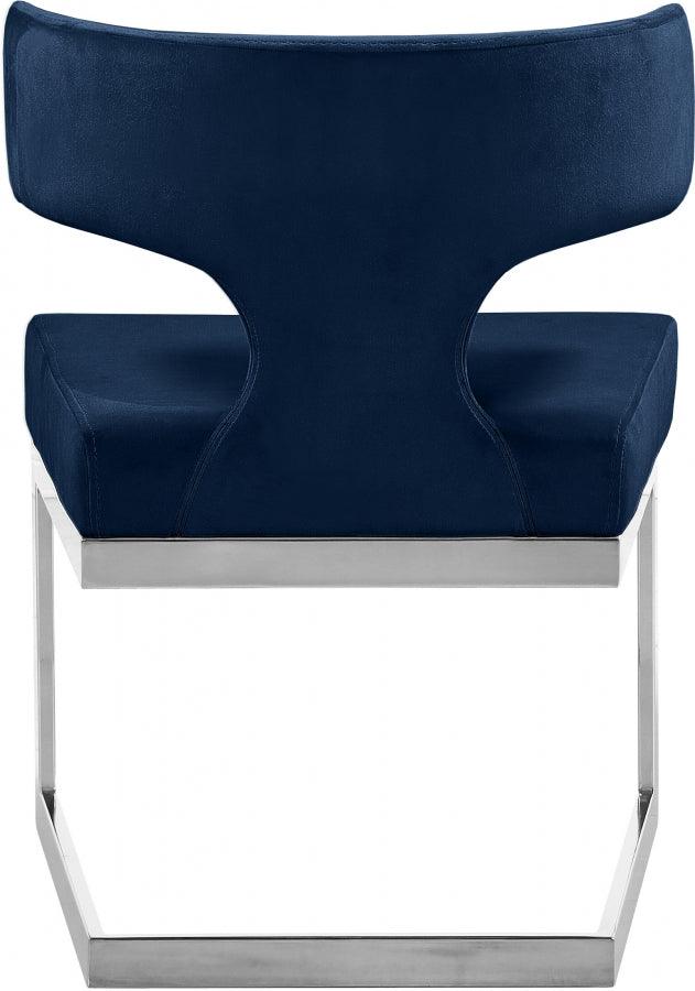 Meridian Furniture - Alexandra Velvet Dining Chair Set Of 2 In Navy - 954Navy-C - ATL FURNITURE