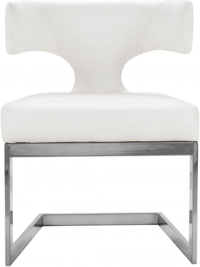 Meridian Furniture - Alexandra Faux Leather Dining Chair Set Of 2 In White - 954White-C - ATL FURNITURE