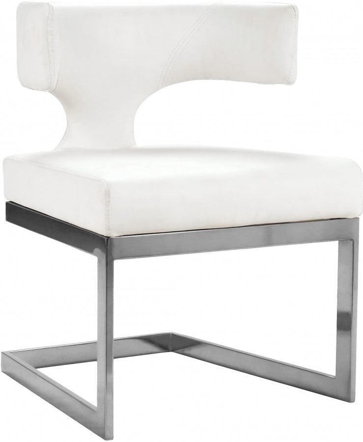 Meridian Furniture - Alexandra Faux Leather Dining Chair Set Of 2 In White - 954White-C - ATL FURNITURE