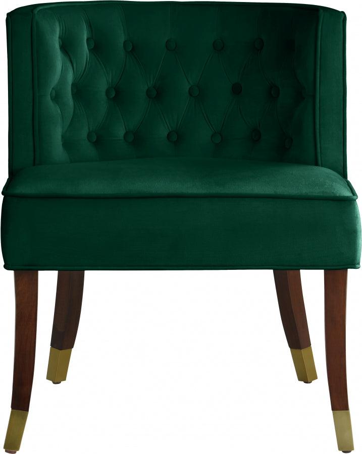 Meridian Furniture - Perry Velvet Dining Chair Set Of 2 In Green - 933Green-C - ATL FURNITURE