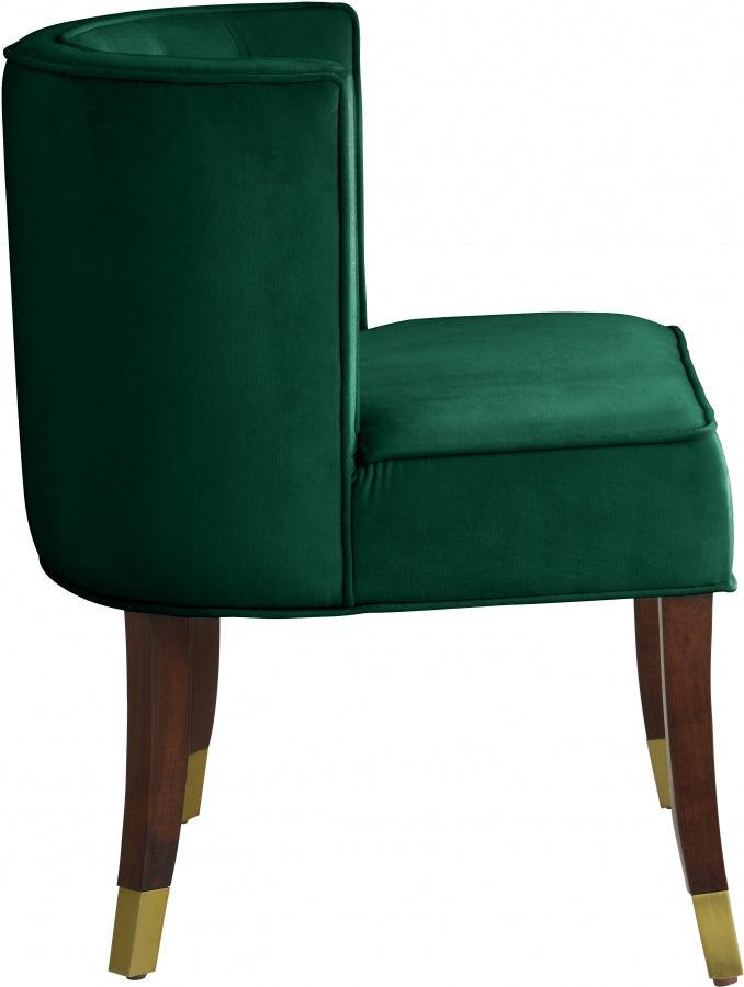 Meridian Furniture - Perry Velvet Dining Chair Set Of 2 In Green - 933Green-C - ATL FURNITURE