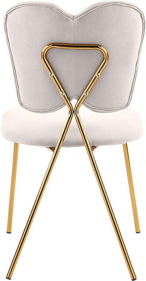 Angel Velvet Dining Chair Set Of 2 In Cream - 780Cream-C - ATL FURNITURE