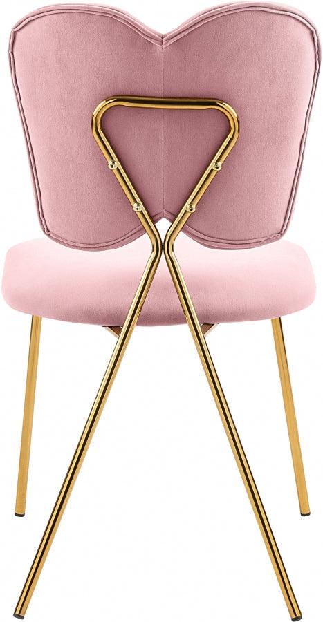 Angel Velvet Dining Chair Set Of 2 In Pink - 780Pink-C - ATL FURNITURE