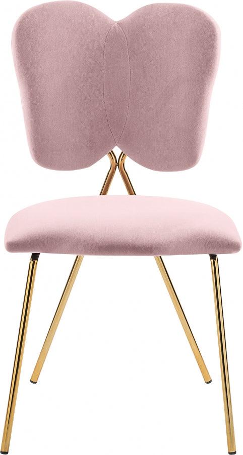 Angel Velvet Dining Chair Set Of 2 In Pink - 780Pink-C - ATL FURNITURE