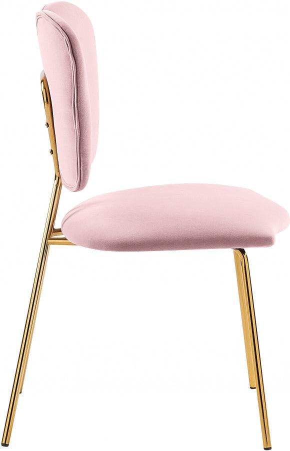 Angel Velvet Dining Chair Set Of 2 In Pink - 780Pink-C - ATL FURNITURE