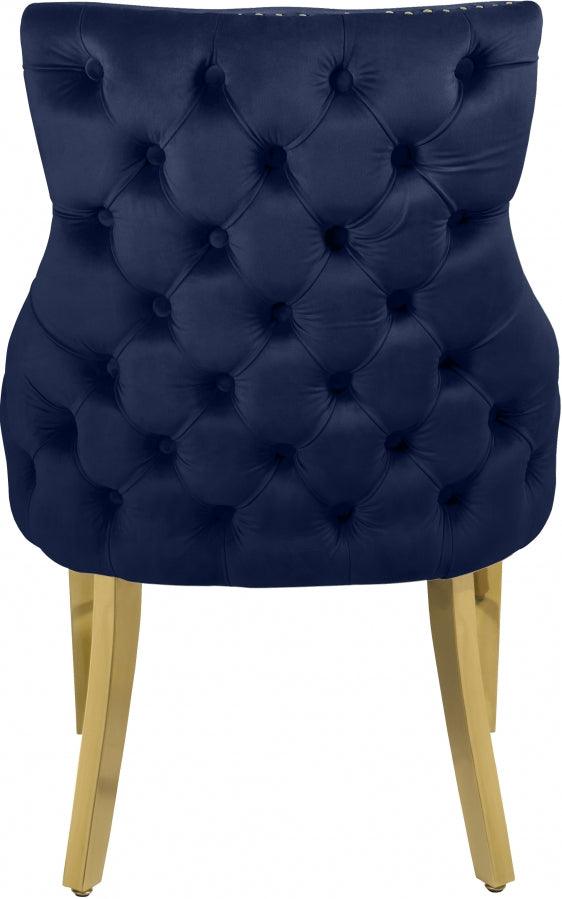 Meridian Furniture - Tuft Velvet Dining Chair In Navy (Set Of 2) - 730Navy-C - ATL FURNITURE