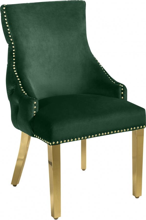 Meridian Furniture - Tuft Velvet Dining Chair In Green (Set Of 2) - 730Green-C - ATL FURNITURE