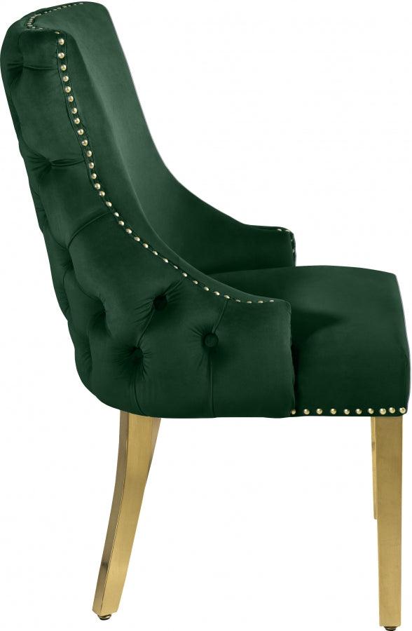 Meridian Furniture - Tuft Velvet Dining Chair In Green (Set Of 2) - 730Green-C - ATL FURNITURE