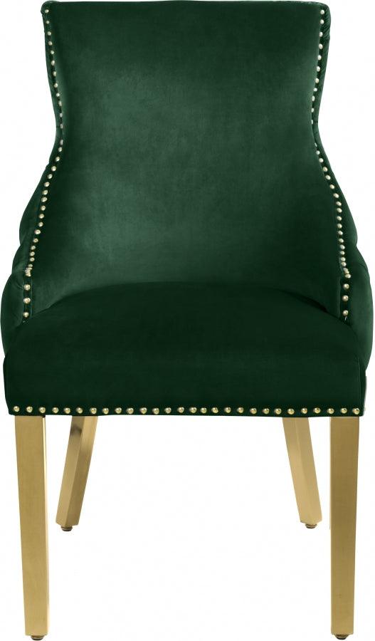 Meridian Furniture - Tuft Velvet Dining Chair In Green (Set Of 2) - 730Green-C - ATL FURNITURE