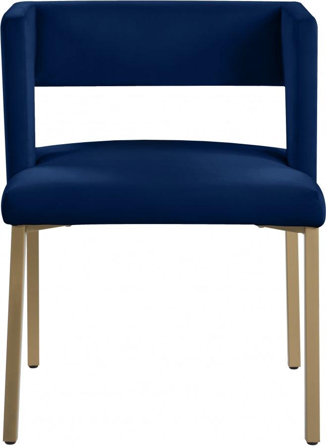 Meridian Furniture - Caleb Velvet Dining Chair Set Of 2 In Navy - 967Navy-C - ATL FURNITURE