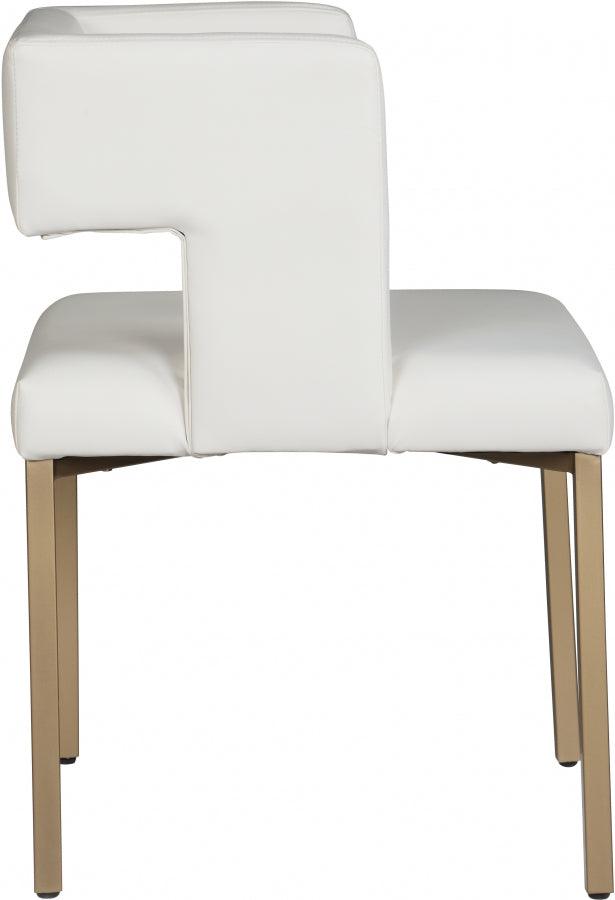 Meridian Furniture - Caleb Faux Leather Dining Chair Set Of 2 In White - 967White-C - ATL FURNITURE