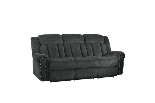 Homelegance - Nutmeg Charcoal Double Reclining Sofa - 9901Cc-3 - ATL FURNITURE