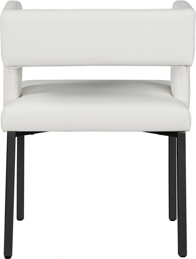 Meridian Furniture - Caleb Faux Leather Dining Chair Set Of 2 In White - 968White-C - ATL FURNITURE