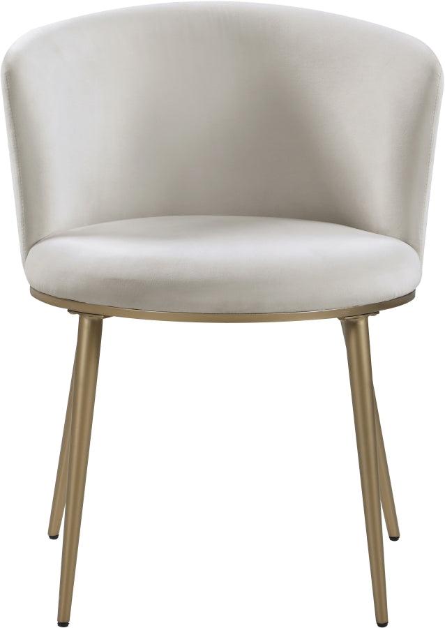 Meridian Furniture - Skylar Velvet Dining Chair Set Of 2 In Cream - 965Cream-C - ATL FURNITURE