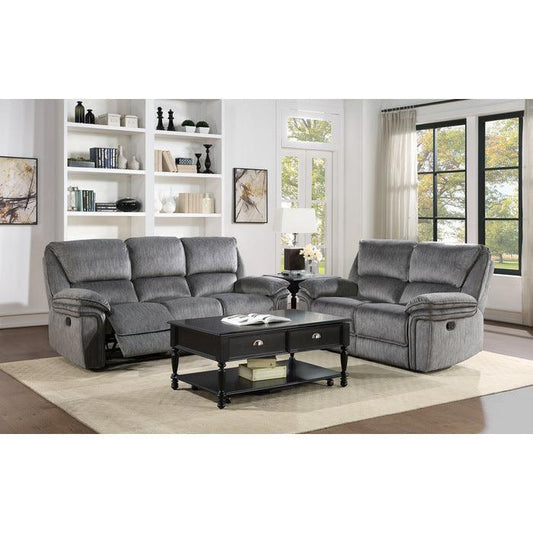 Homelegance - Muirfield 2 Piece Double Reclining Living Room Set In Gray - 9913*2Wc - ATL FURNITURE