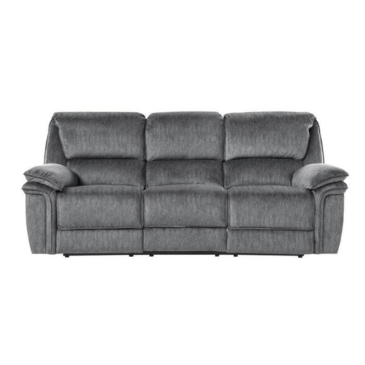 Homelegance - Muirfield Double Reclining Sofa In Gray - 9913-3 - ATL FURNITURE