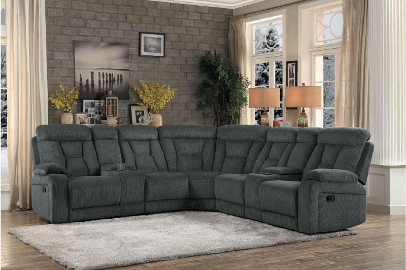 Homelegance - Rosnay Gray 3 Piece Sectional - 9914-Sc - ATL FURNITURE