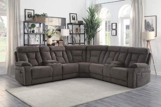 Homelegance - Rosnay Chocolate 3 Piece Sectional - 9914Ch-Sc - ATL FURNITURE