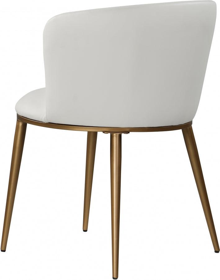 Meridian Furniture - Skylar Faux Leather Dining Chair Set Of 2 In White - 965White-C - ATL FURNITURE