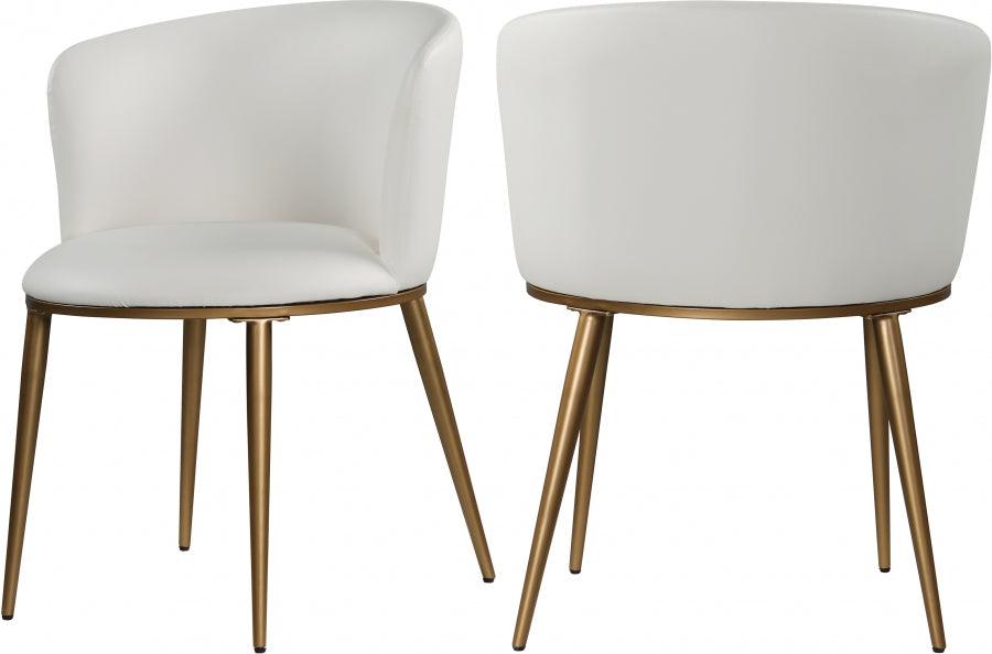 Meridian Furniture - Skylar Faux Leather Dining Chair Set Of 2 In White - 965White-C - ATL FURNITURE