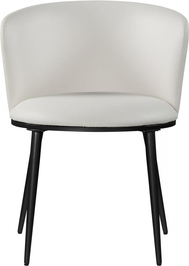 Meridian Furniture - Skylar Faux Leather Dining Chair Set Of 2 In White - 966White-C - ATL FURNITURE