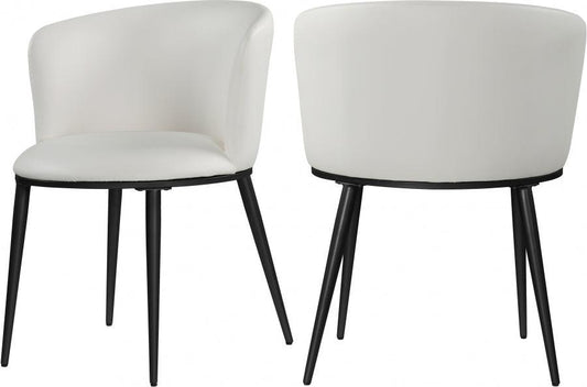 Meridian Furniture - Skylar Faux Leather Dining Chair Set Of 2 In White - 966White-C - ATL FURNITURE