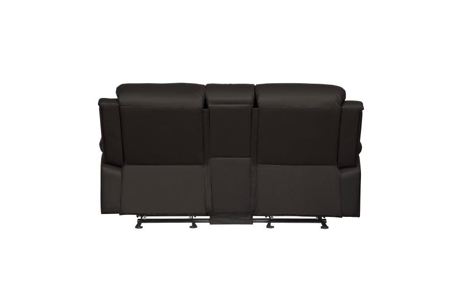 Homelegance - Clarkdale Dark Brown Double Glider Reclining Love Seat With Center Console - 9928Dbr-2 - ATL FURNITURE