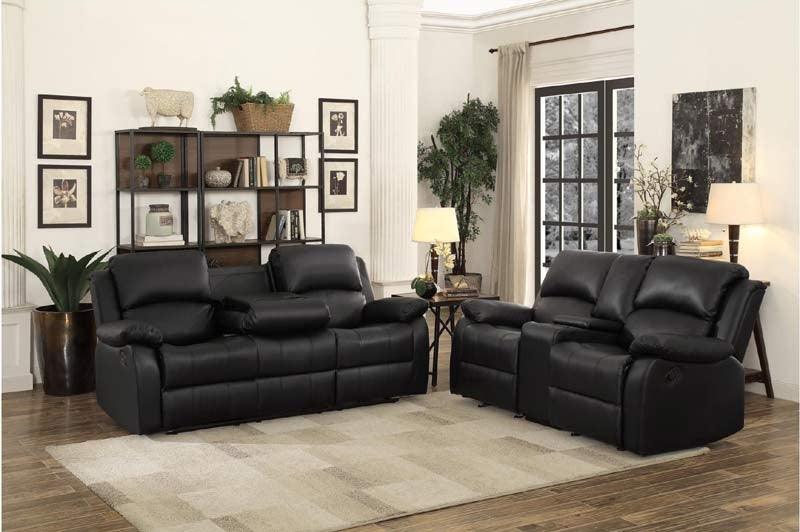 Homelegance - Clarkdale Black 2 Piece Sofa Set - 9928Blk-3-2 - ATL FURNITURE