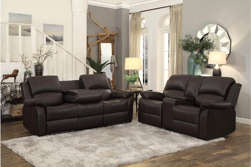 Homelegance - Clarkdale Dark Brown 2 Piece Sofa Set - 9928Dbr-3-2 - ATL FURNITURE