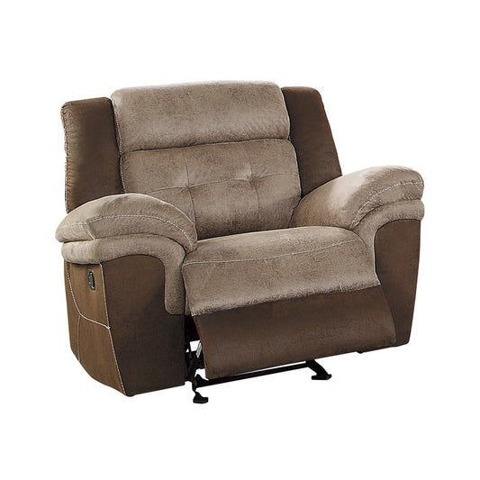 Homelegance - Chai Glider Reclining Chair In Two-Tone Brown - 9980-1 - ATL FURNITURE