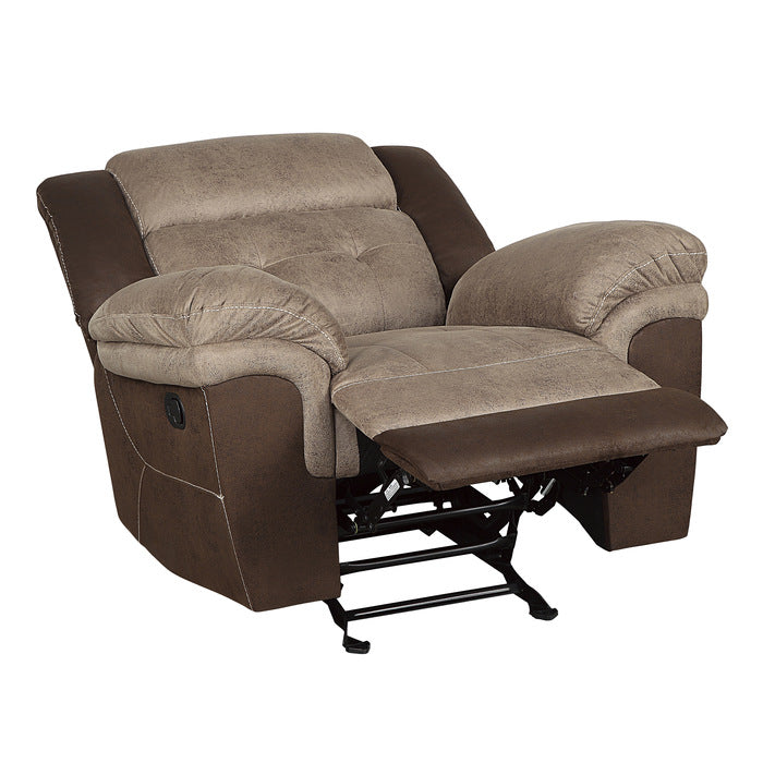 Homelegance - Chai Glider Reclining Chair In Two-Tone Brown - 9980-1 - ATL FURNITURE