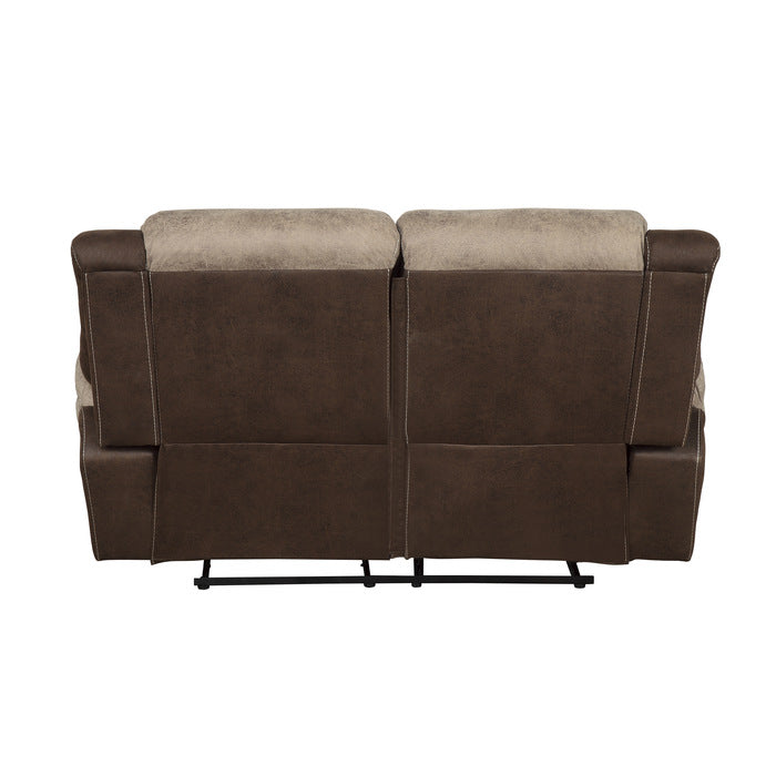 Homelegance - Chai Double Reclining Loveseat In Two-Tone Brown - 9980-2 - ATL FURNITURE