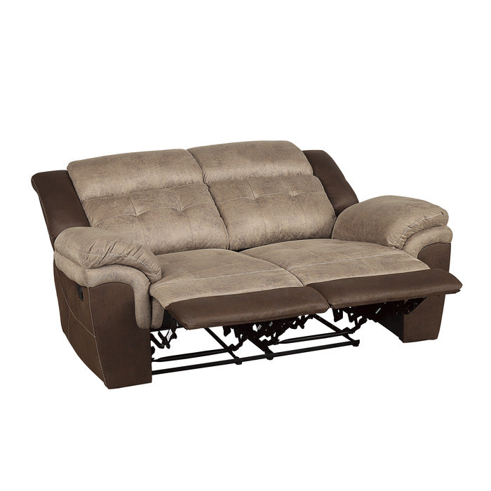 Homelegance - Chai Double Reclining Loveseat In Two-Tone Brown - 9980-2 - ATL FURNITURE