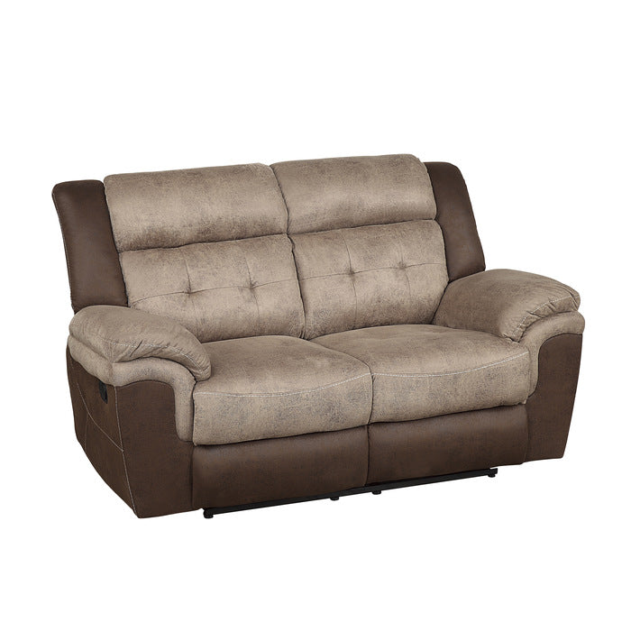 Homelegance - Chai 3 Piece Double Reclining Living Room Set In Two-Tone Brown - 9980-3-2-1 - ATL FURNITURE