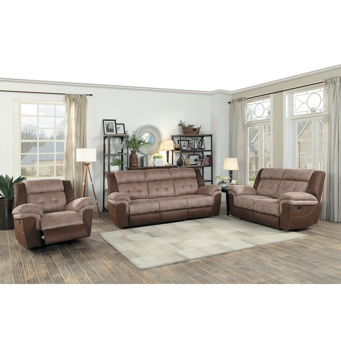 Homelegance - Chai Glider Reclining Chair In Two-Tone Brown - 9980-1 - ATL FURNITURE