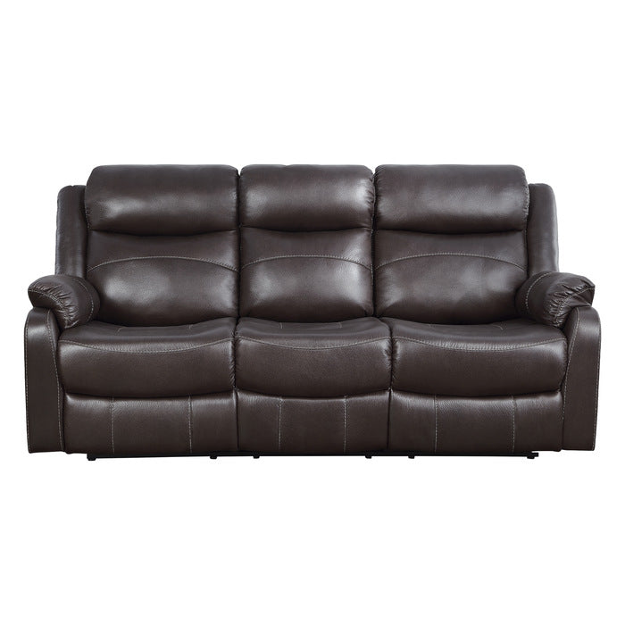 Homelegance - Yerba Double Lay Flat Reclining Sofa In Dark Brown - 9990Db-3 - ATL FURNITURE