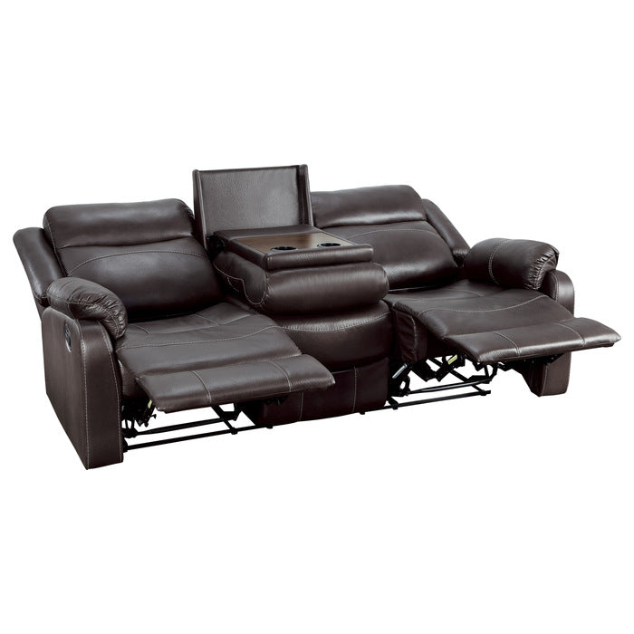 Homelegance - Yerba Double Lay Flat Reclining Sofa In Dark Brown - 9990Db-3 - ATL FURNITURE