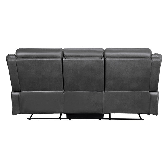 Homelegance - Yerba Double Lay Flat Reclining Sofa In Dark Grey - 9990Gy-3 - ATL FURNITURE