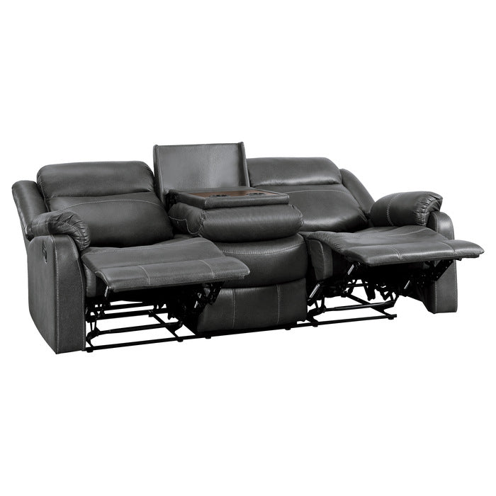 Homelegance - Yerba Double Lay Flat Reclining Sofa In Dark Grey - 9990Gy-3 - ATL FURNITURE