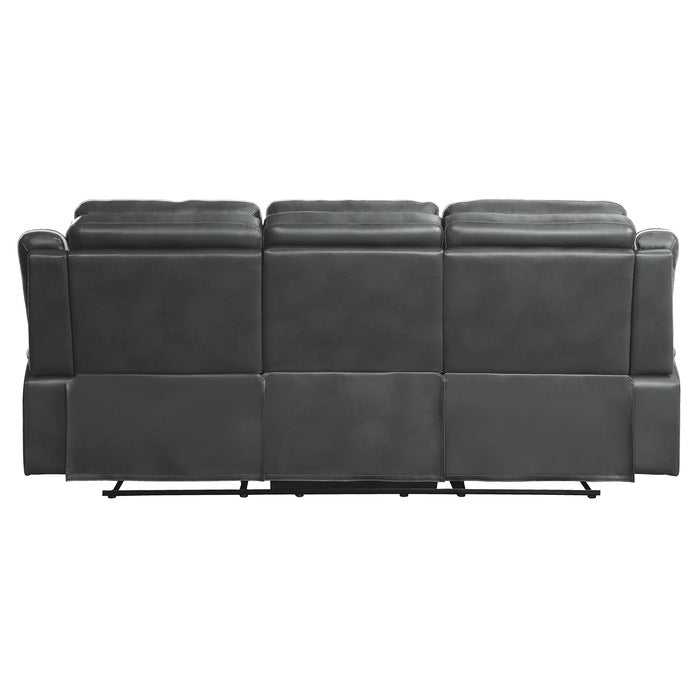 Homelegance - Darwan Double Lay Flat Reclining Sofa In Dark Grey - 9999Dg-3 - ATL FURNITURE