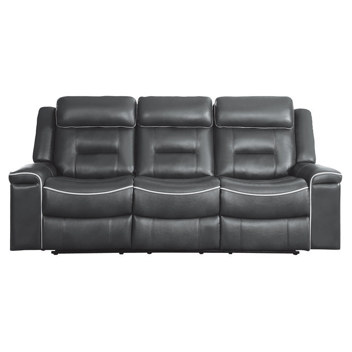 Homelegance - Darwan Double Lay Flat Reclining Sofa In Dark Grey - 9999Dg-3 - ATL FURNITURE