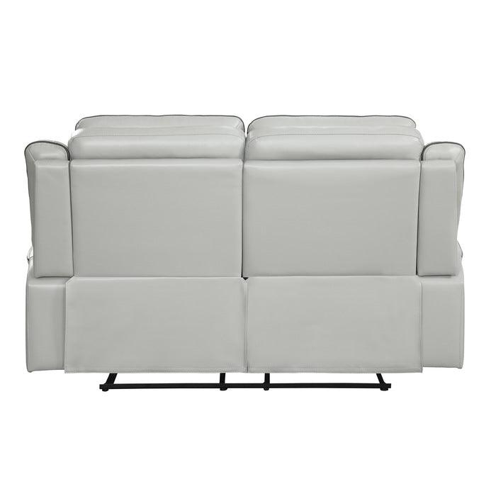 Homelegance - Darwan Double Lay Flat Reclining Loveseat In Light Grey - 9999Gy-2 - ATL FURNITURE