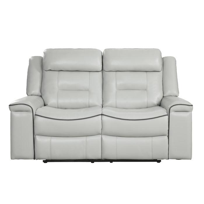 Homelegance - Darwan Double Lay Flat Reclining Loveseat In Light Grey - 9999Gy-2 - ATL FURNITURE