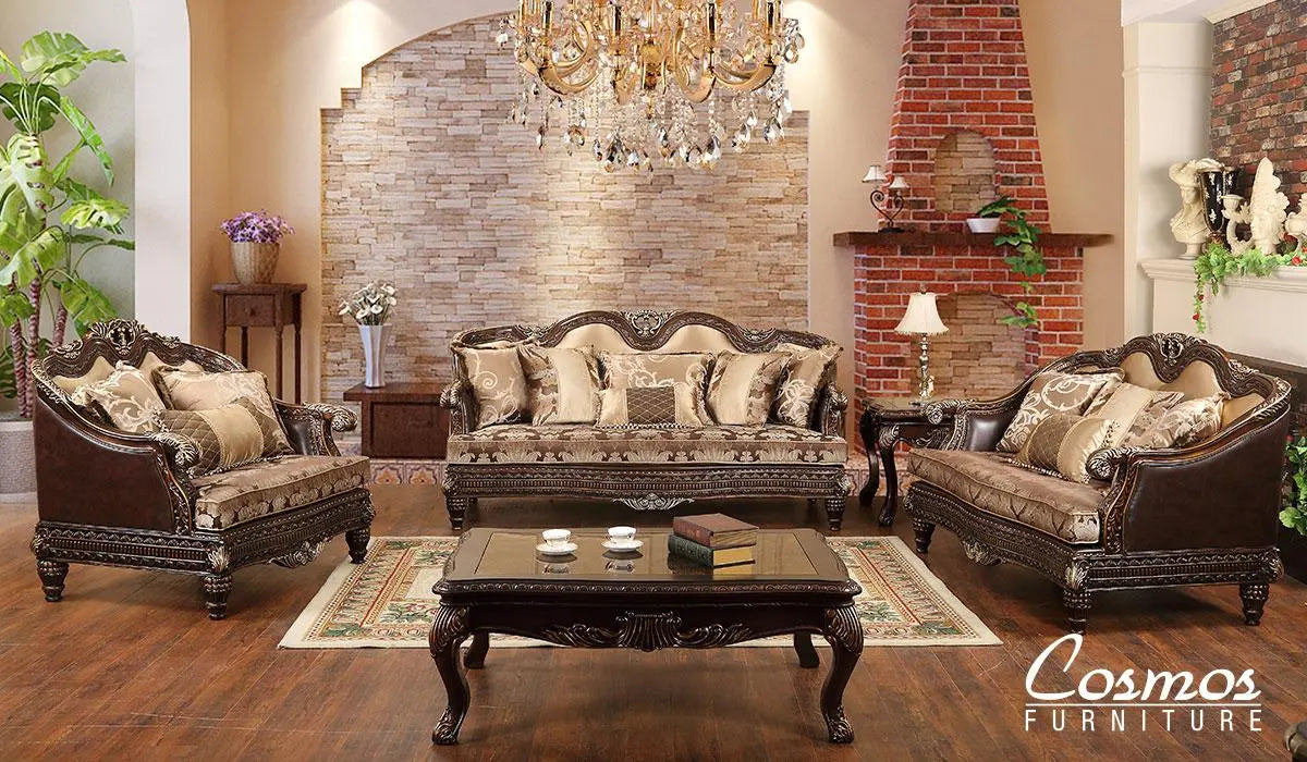 Alexa Traditional Sofa and Loveseat by Cosmos Furniture - ATL FURNITURE