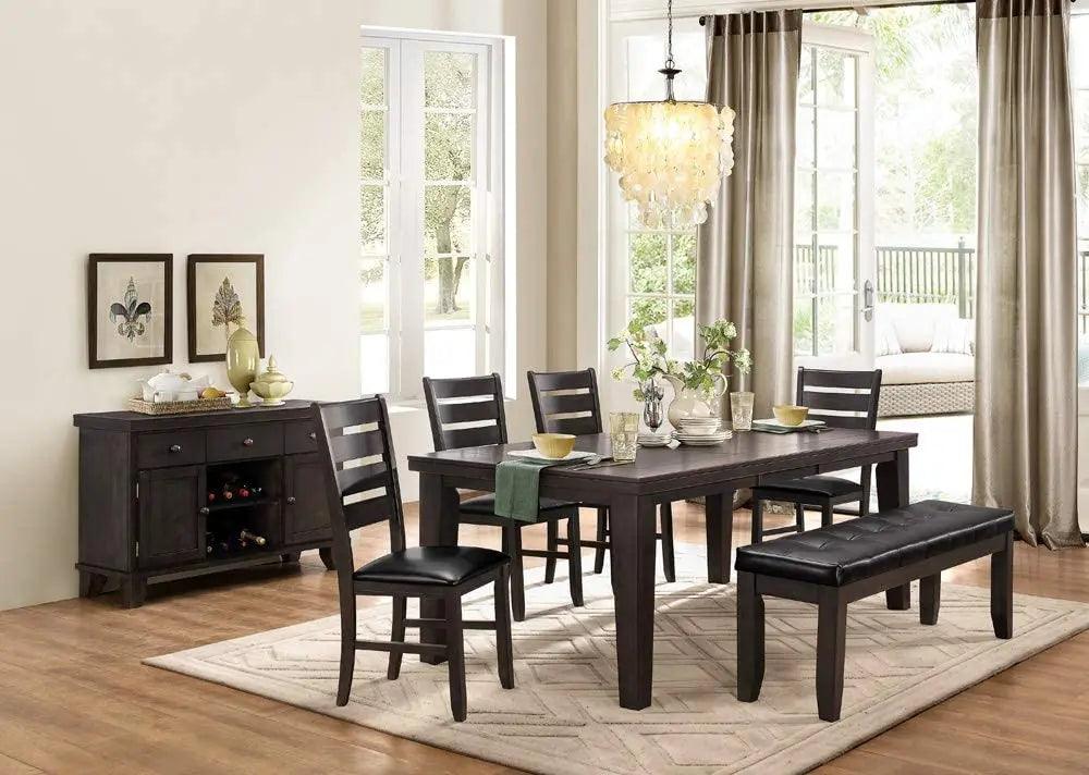Ameillia Transitional Dining Extension Table In Dark Gray Color By Homelegance Furniture - ATL FURNITURE