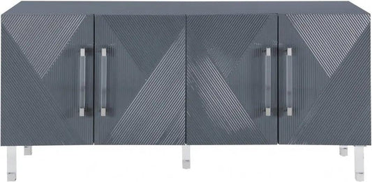 Anastasia Sideboard / Buffet In Grey Lacquer - ATL FURNITURE