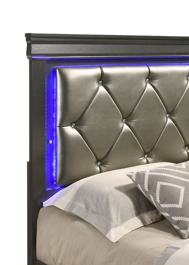 Gray LED Bedroom - ATL FURNITURE