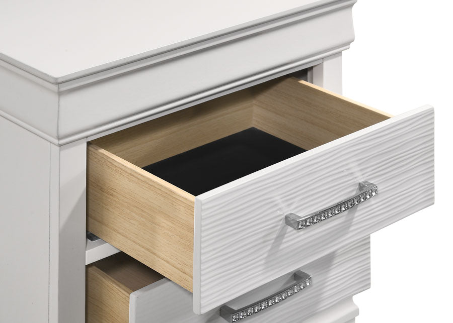 White LED Bedroom - ATL FURNITURE