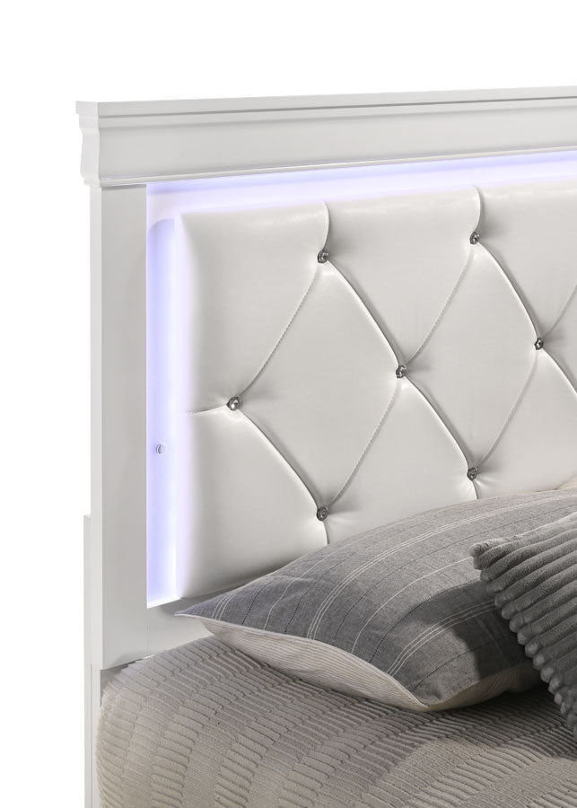 White LED Bedroom - ATL FURNITURE